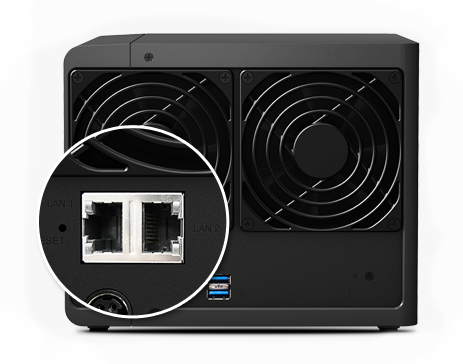 Dual LAN ports for failover and Link Aggregation support